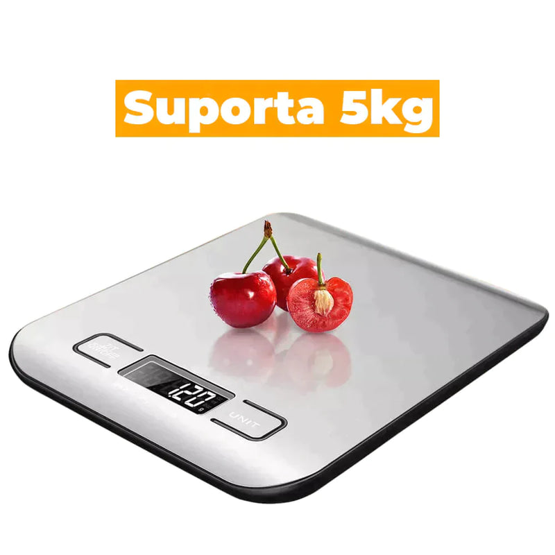 Kitchen Scale with LCD Display 1g Stainless Steel