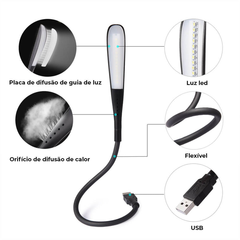 Lámpara de mesa con sensor táctil UBS