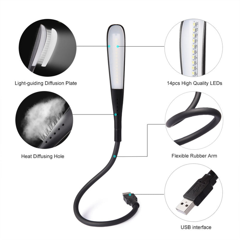 Lámpara de mesa con sensor táctil UBS